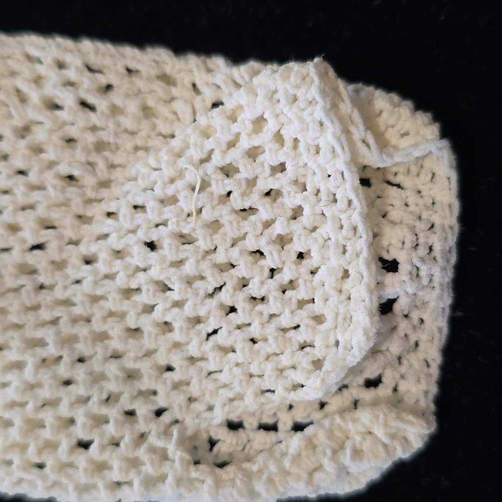 Vintage 1930s Ivory Crochet Gloves S or M - Picture 7 of 8